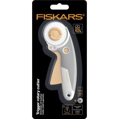Cutter Rotatif Fiskars à Gâchette diamètre 45 mm