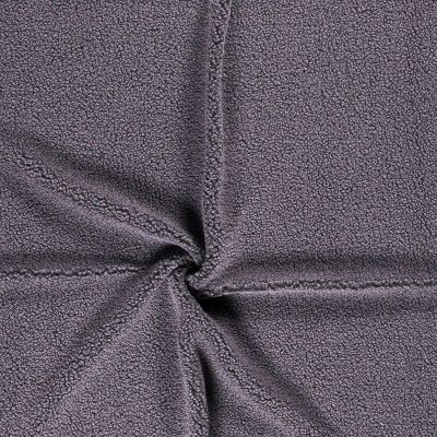Tissu Fausse fourrure Teddy Bouclettes Gris anthracite - Par 10 cm