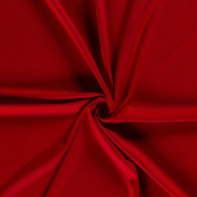 Coupon Tissu Jersey Viscose Nylon unicolour sur fond Rouge - Coupon de 30 cm