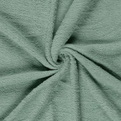 Coupon Tissu Eponge légère 340 g/m² uni Vert d&#039;eau- Par 10 cm - Coupon de 20 cm