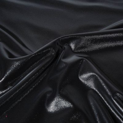 Tissu Simili cuir souple Premium Noir - Par 10 cm