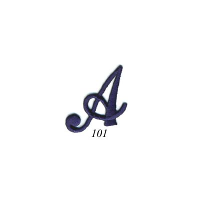 Ecusson Thermocollant Lettre Calligraphie Anglaise &quot;A&quot; Marine