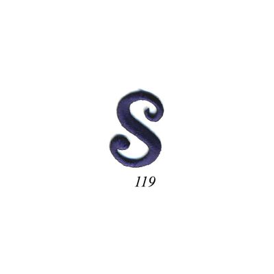 Ecusson Thermocollant Lettre Calligraphie Anglaise &quot;S&quot; Marine