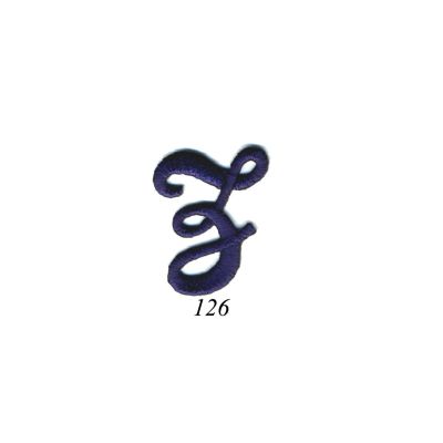 Ecusson Thermocollant Lettre Calligraphie Anglaise &quot;Z&quot; Marine