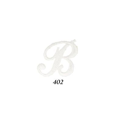 Ecusson Thermocollant Lettre Calligraphie Anglaise &quot;B&quot; Blanche