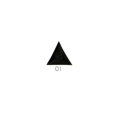 Ecusson Thermocollant Triangle Brodé Noir