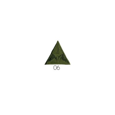 Ecusson Thermocollant Triangle Brodé Kaki