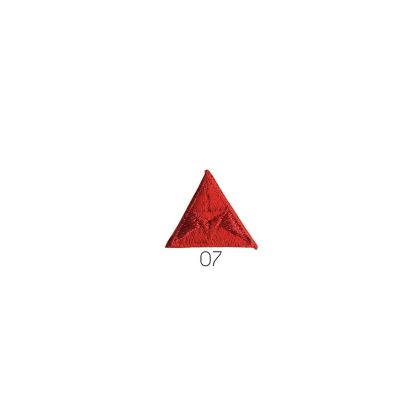 Ecusson Thermocollant Triangle Brodé Fushia