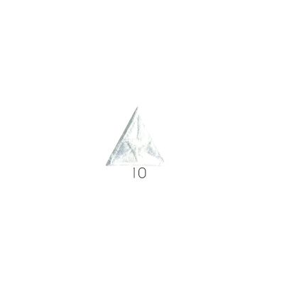 Ecusson Thermocollant Triangle brodé Blanc