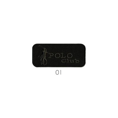 Ecusson Thermocollant Polo club noir