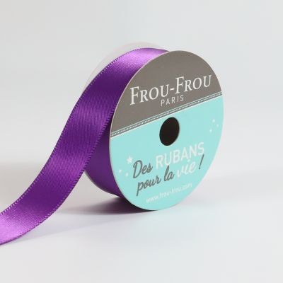 Bobinette Ruban Satin double face Frou-Frou Rose des indes - 16 mm x 6 mètres