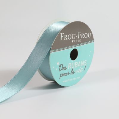 Bobinette Ruban Satin double face Frou-Frou Eucalyptus - 16 mm x 6 mètres
