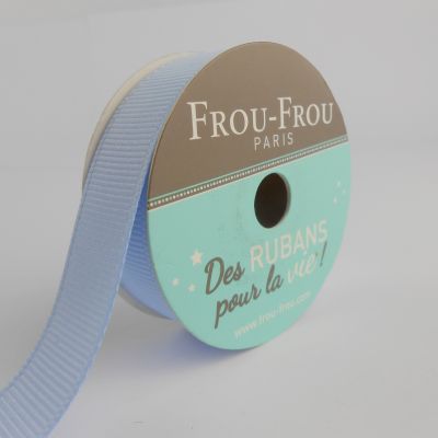 Bobinette Ruban Gros grain Frou-Frou Céleste - 16 mm x 6 mètres
