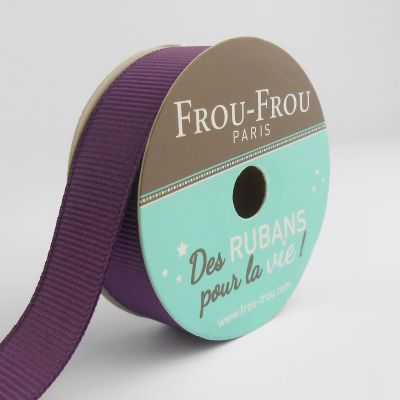 Bobinette Ruban Gros grain Frou-Frou Violet sage - 16 mm x 6 mètres