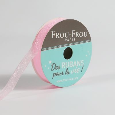 Bobinette Ruban Organza Frou-Frou Pétale de rose - 9 mm x 8 mètres