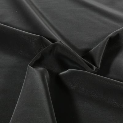 Tissu Simili cuir souple Premium toucher peau de pêche Noir - Par 10 cm