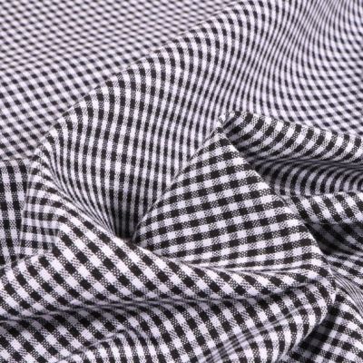 Tissu Vichy Mini carreaux 3 mm Noir - Coupon de 3 mètres
