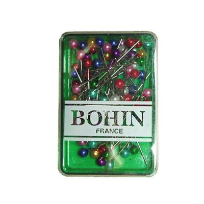 Épingles Bohin Tête Nacrée Couleurs Assorties x70 