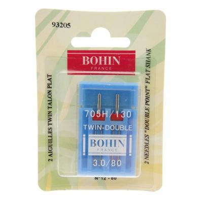 Aiguilles Machine Bohin Spéciales Double N°80 x2