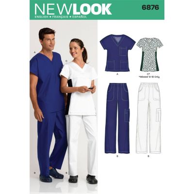 Patron New Look 6876 Ensemble Médical