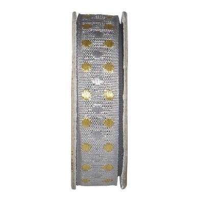 Ruban pois Argent - bobinette 2m