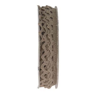 Dentelle au fuseau  Taupe - bobinette 2m