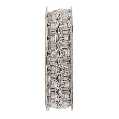 Galon brocart vague Gris clair - bobinette 2m