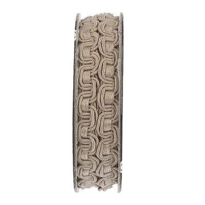 Galon brocart vague Taupe - bobinette 2m