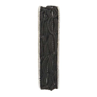 Cordon forme chaine Noir - bobinette 2m