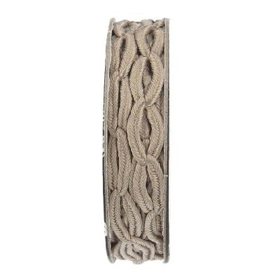 Cordon forme chaine Taupe - bobinette 2m