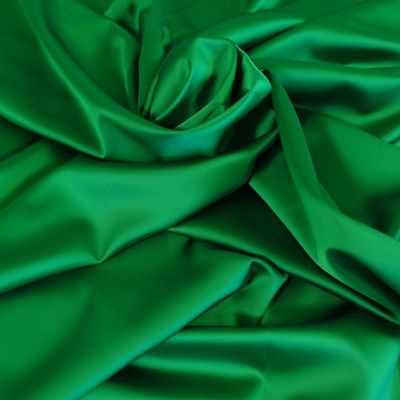 Tissu Satin Duchesse extensible Vert x10cm