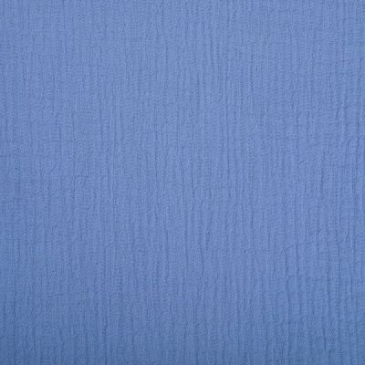 Tissu Double gaze de coton uni Bleu gris - Par 10 cm