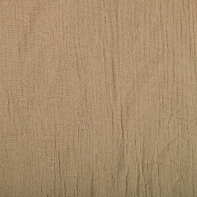 Tissu Double gaze de coton uni Beige foncé - Par 10 cm
