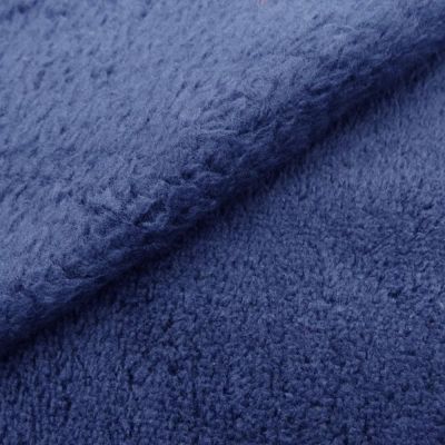 Tissu Doudou uni Bleu marine x10cm
