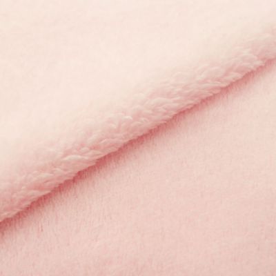 Tissu Doudou uni Rose bébé x10cm