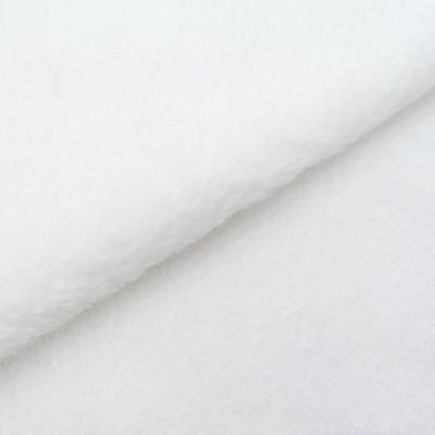 Tissu Doudou uni Blanc x10cm