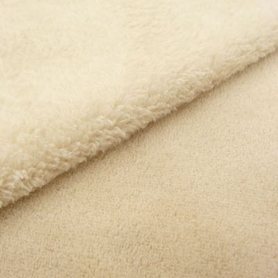Tissu Doudou uni Beige clair x10cm