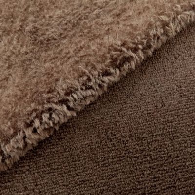 Tissu Doudou uni Marron x10cm