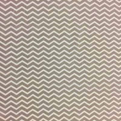 Tissu Coton Imprimé Arty Chevrons Gris - Par 10 cm