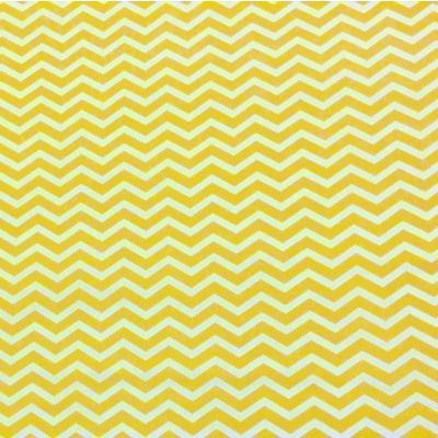 Tissu Coton Imprimé Arty Chevrons Jaune - Par 10 cm