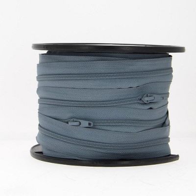 Fermeture spirale N°5 avec curseurs Gris ardoise - Au mètre
