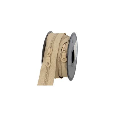 Fermeture nylon non séparable N°5 avec curseurs Beige - Au mètre