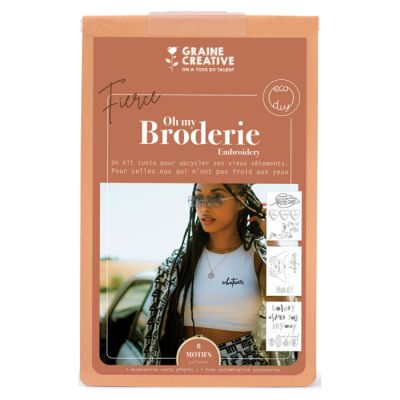 Kit Broderie DIY sur vêtement Fierce - Graine Créative