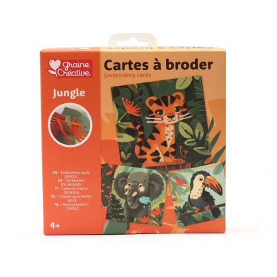 Cartes à broder Jungle 170 x 170 cm
