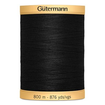 Fil à coudre Gütermann Coton naturel 800m - Noir