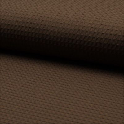 Tissu Nid d&#039;abeille Marron chocolat x10cm