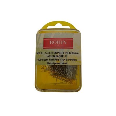 Épingles Bohin Acier Super Fines 30 x 0,50 mm x500