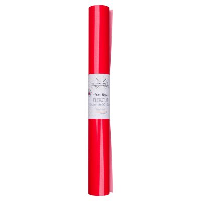 Flex lisse thermocollant Com&#039;1 idée uni Rouge passion - 50x25 cm