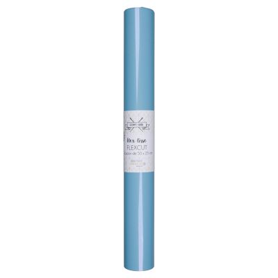 Flex lisse thermocollant Com&#039;1 idée uni Bleu hawai - 50x25 cm