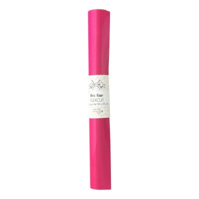 Flex lisse thermocollant Com&#039;1 idée uni Fuchsia - 50x25 cm